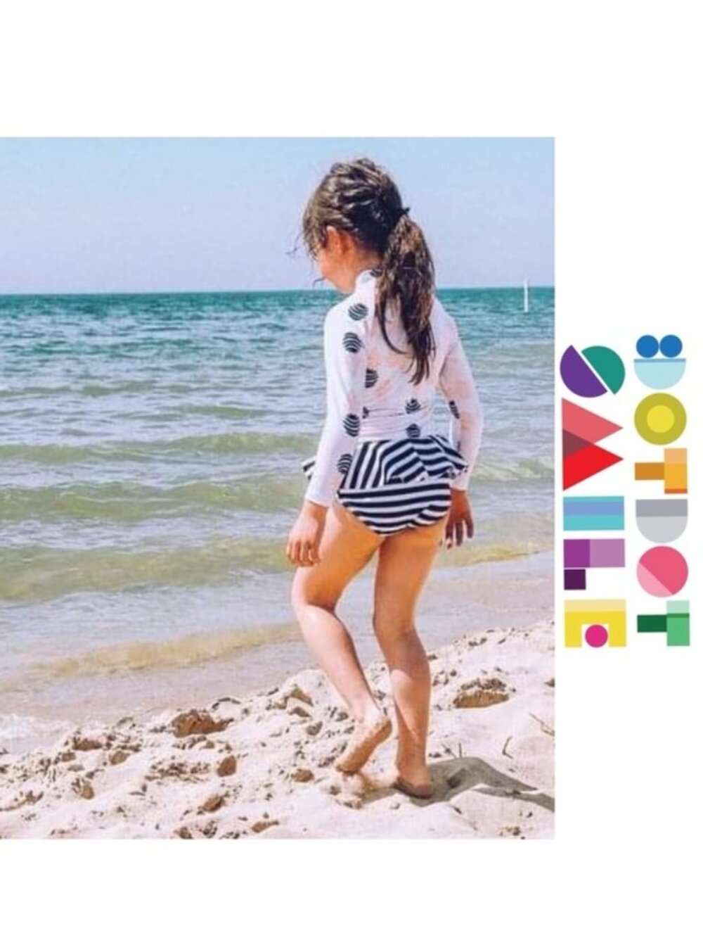 Dot Dot Smile | Long Sleeve Pineapple Rash Guard | Size 5/6